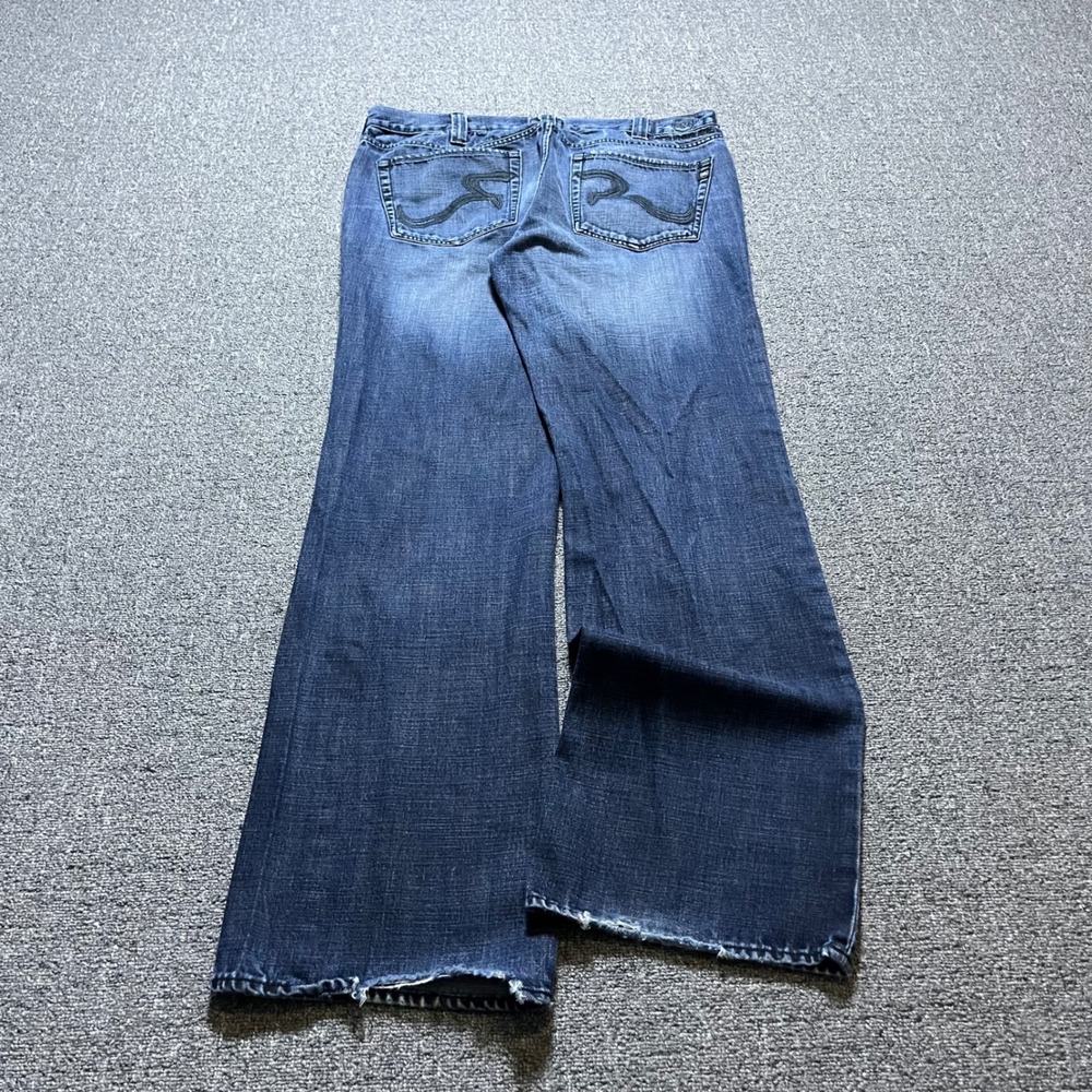 Vintage Rock & Republic Jeans 36x34 Blue Bootcut Embroidered Y2K 2000s